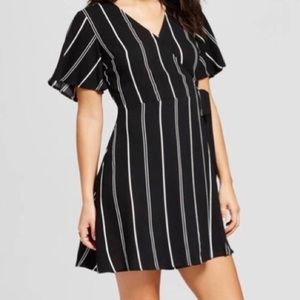 Xhilaration Striped Wrap Dress